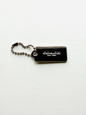 3912 COACH METAL TAG SILVER DESIGNER BAG TAG CHARM
